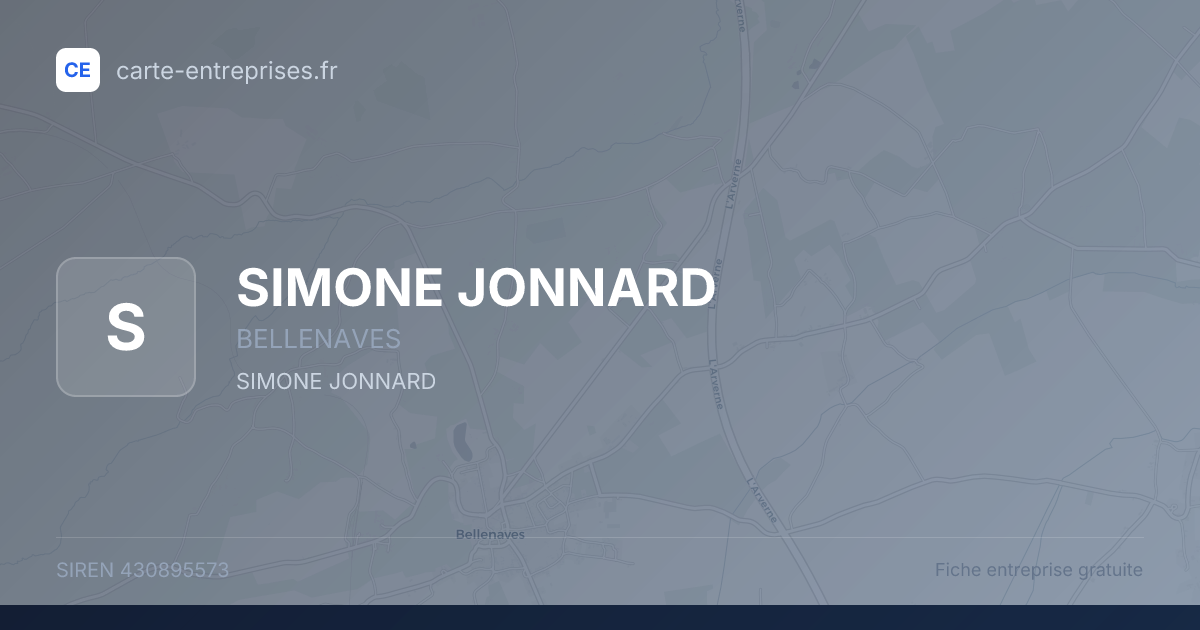 SIMONE JONNARD — 430895573 — fiche entreprise