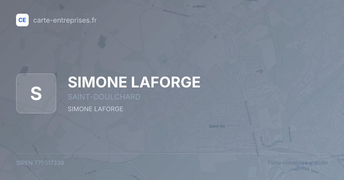 SIMONE LAFORGE — 775017338 — fiche entreprise