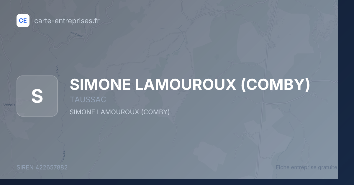 SIMONE LAMOUROUX (COMBY) — 422657882 — fiche entreprise