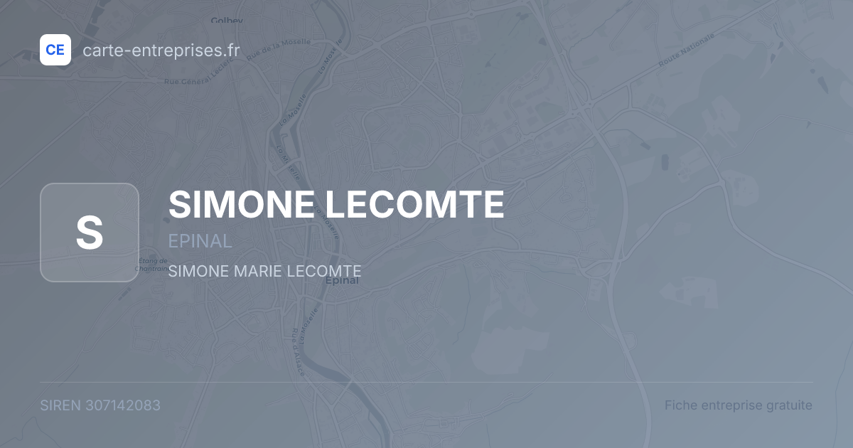 SIMONE LECOMTE — 307142083 — fiche entreprise