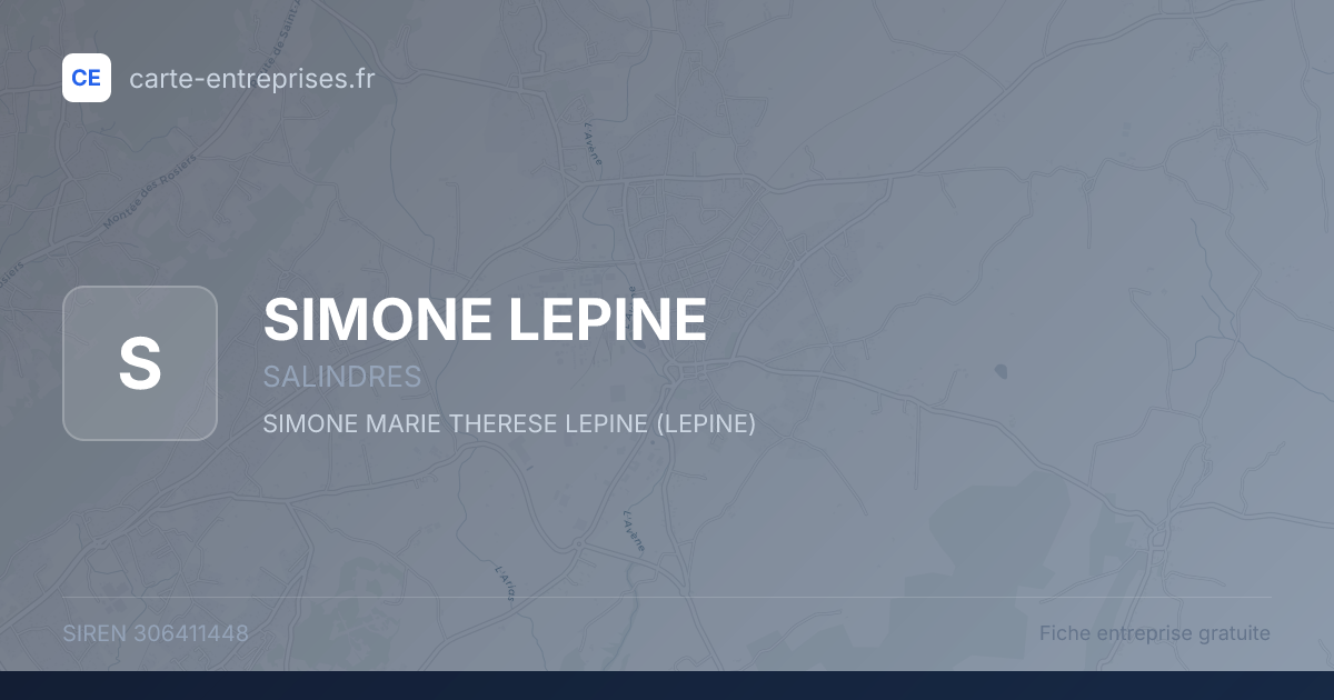SIMONE LEPINE — 306411448 — fiche entreprise
