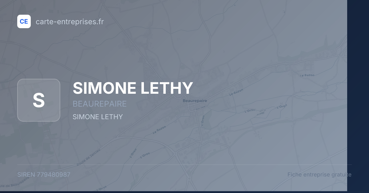SIMONE LETHY — 779480987 — fiche entreprise
