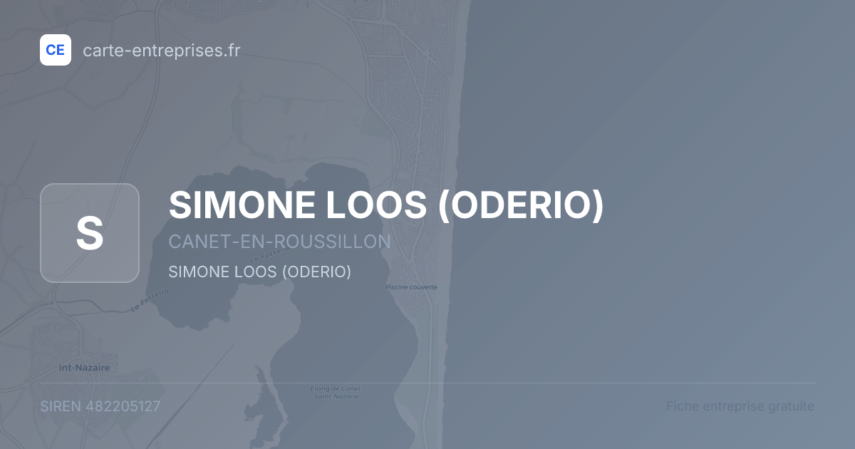 SIMONE LOOS (ODERIO) — 482205127 — fiche entreprise
