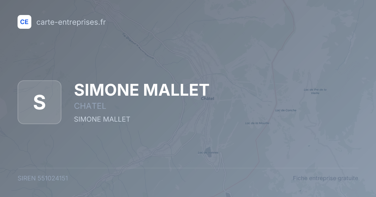 SIMONE MALLET — 551024151 — fiche entreprise