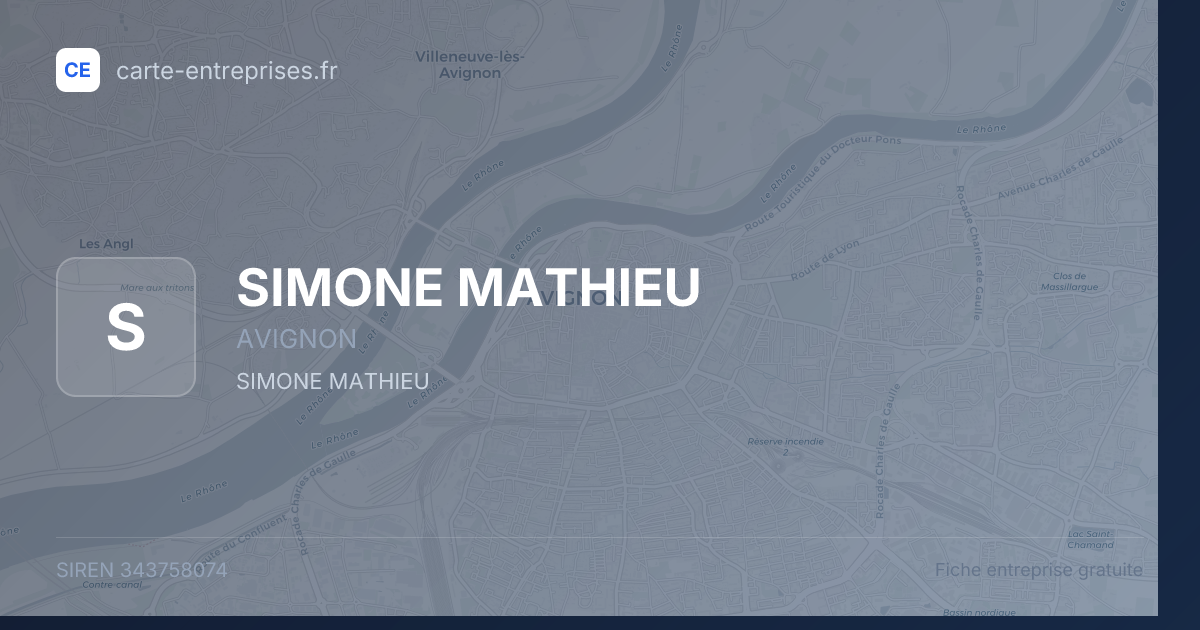 SIMONE MATHIEU — 343758074 — fiche entreprise