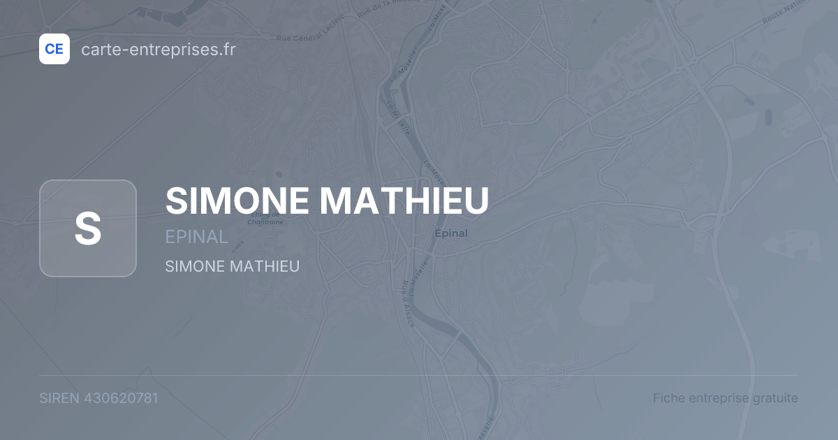 SIMONE MATHIEU — 430620781 — fiche entreprise