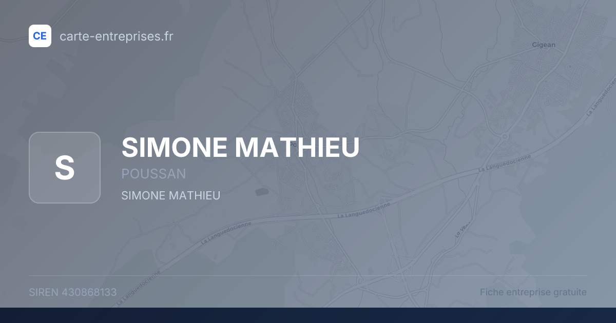 SIMONE MATHIEU — 430868133 — fiche entreprise