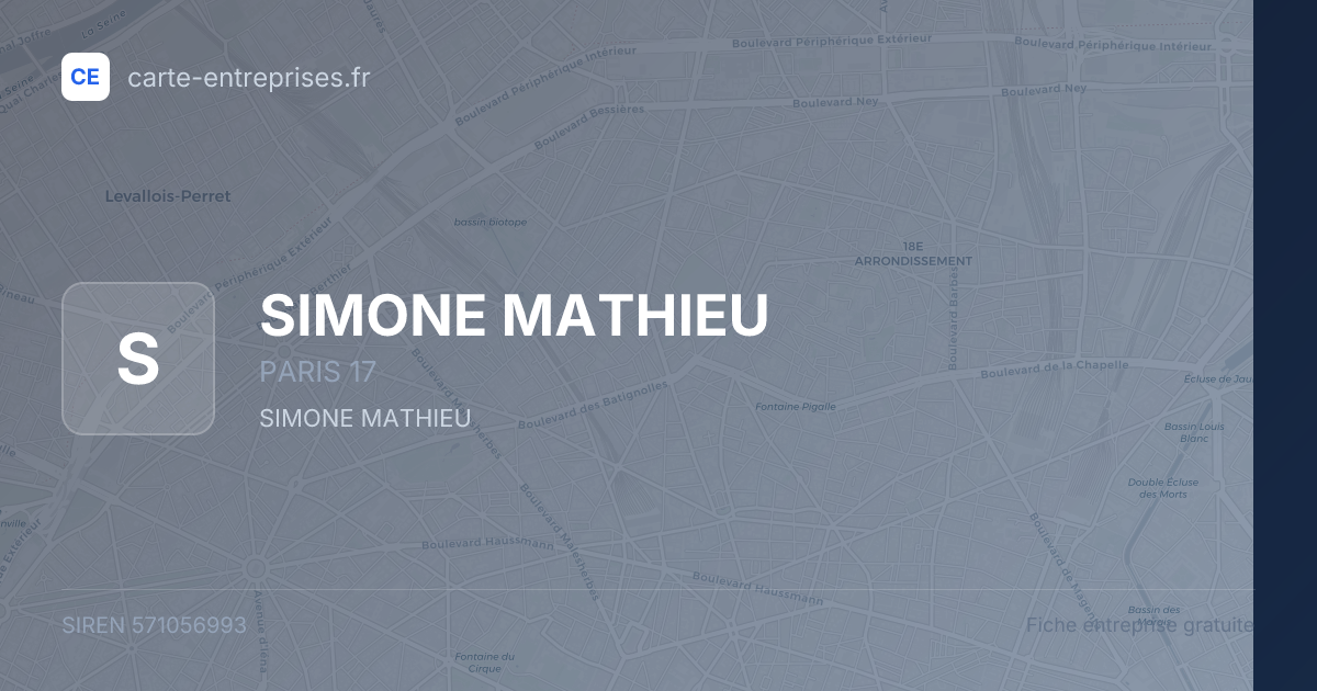 SIMONE MATHIEU — 571056993 — fiche entreprise