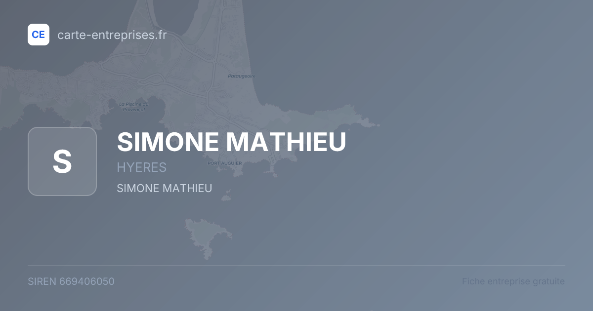 SIMONE MATHIEU — 669406050 — fiche entreprise