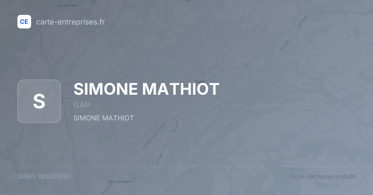 SIMONE MATHIOT — 782435895 — fiche entreprise