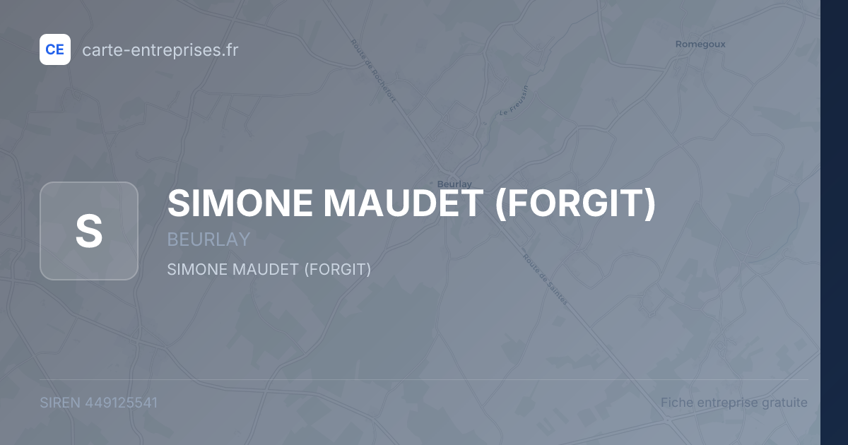 SIMONE MAUDET (FORGIT) — 449125541 — fiche entreprise