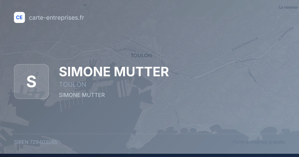 SIMONE MUTTER — 729403055 — fiche entreprise