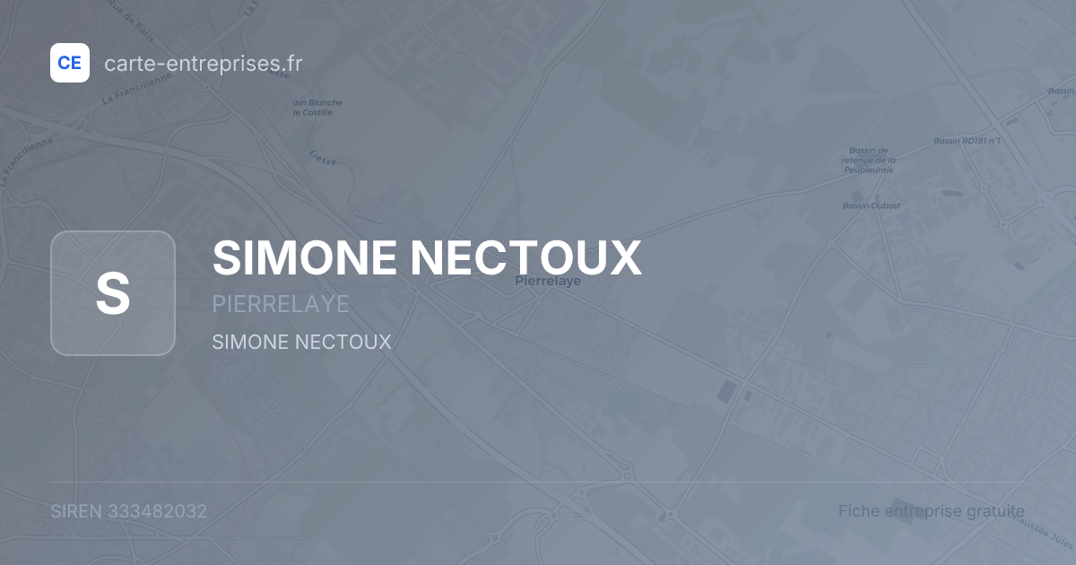 SIMONE NECTOUX — 333482032 — fiche entreprise