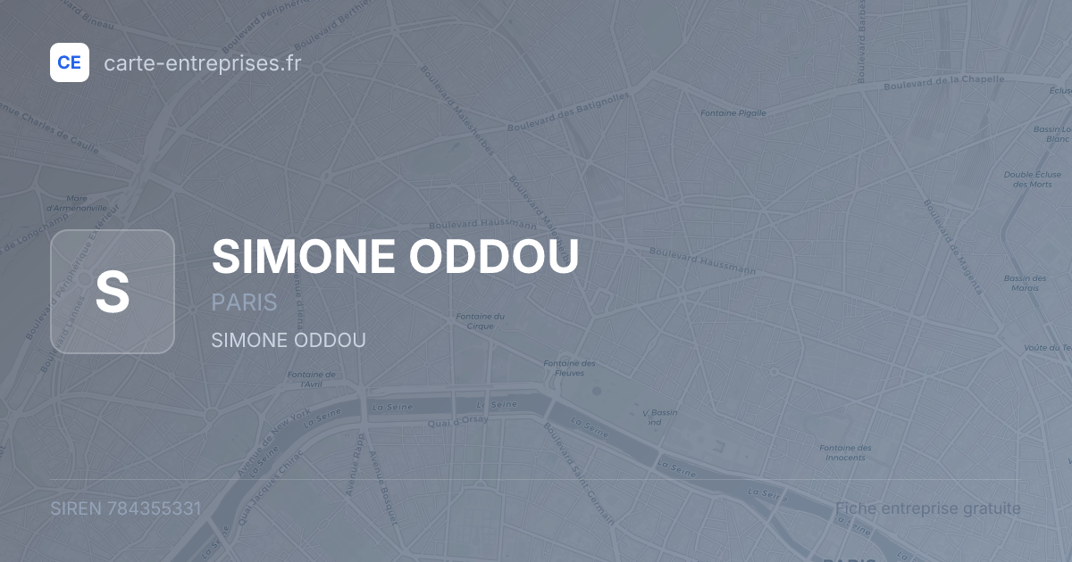 SIMONE ODDOU — 784355331 — fiche entreprise
