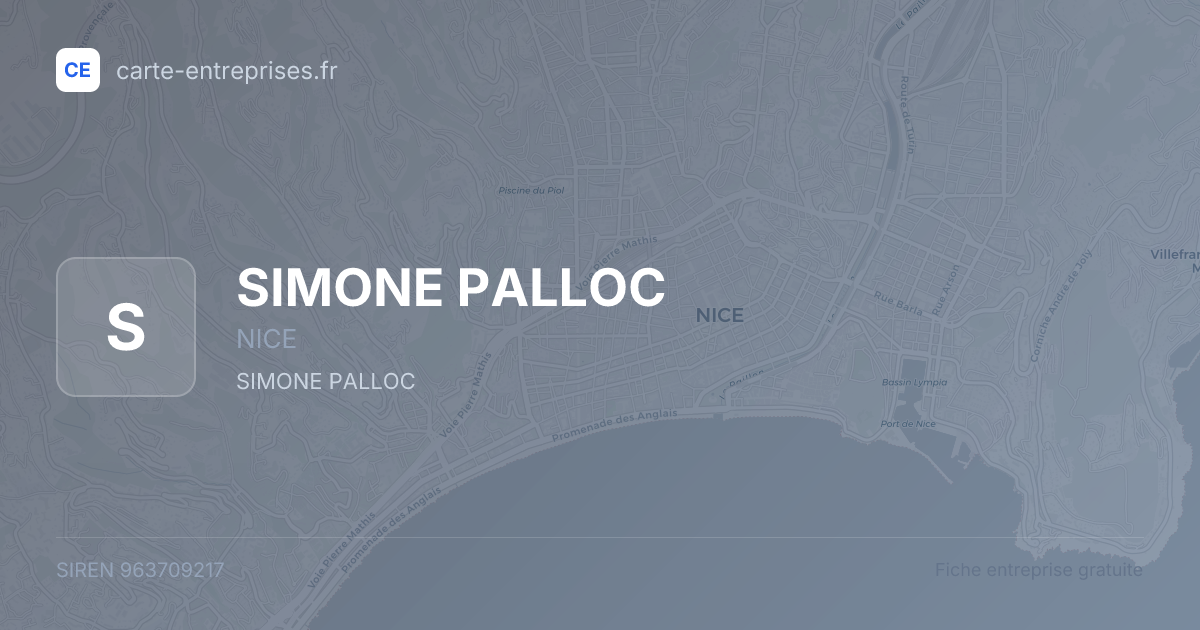 SIMONE PALLOC — 963709217 — fiche entreprise