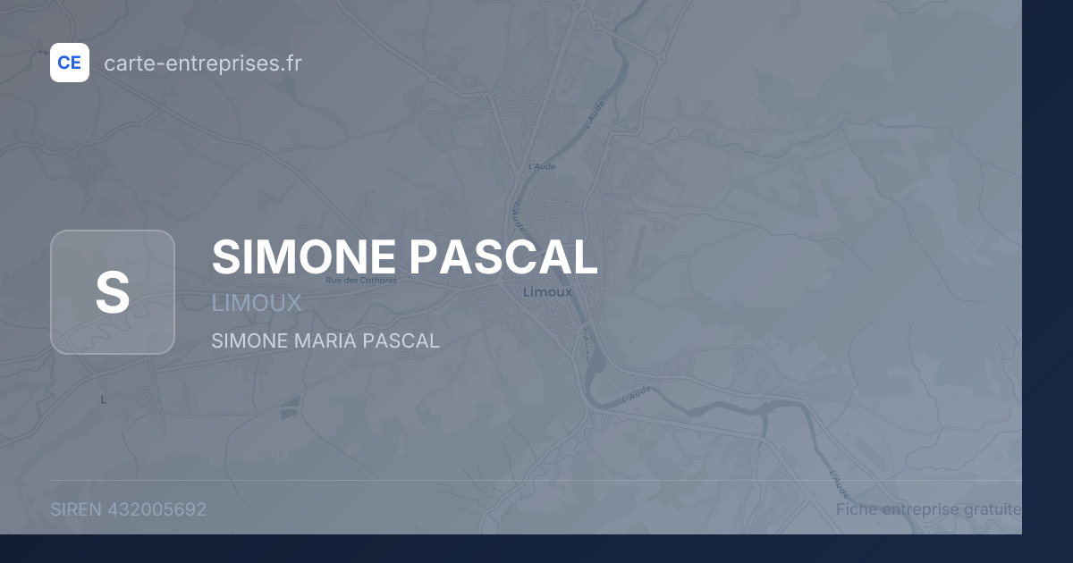 SIMONE PASCAL — 432005692 — fiche entreprise