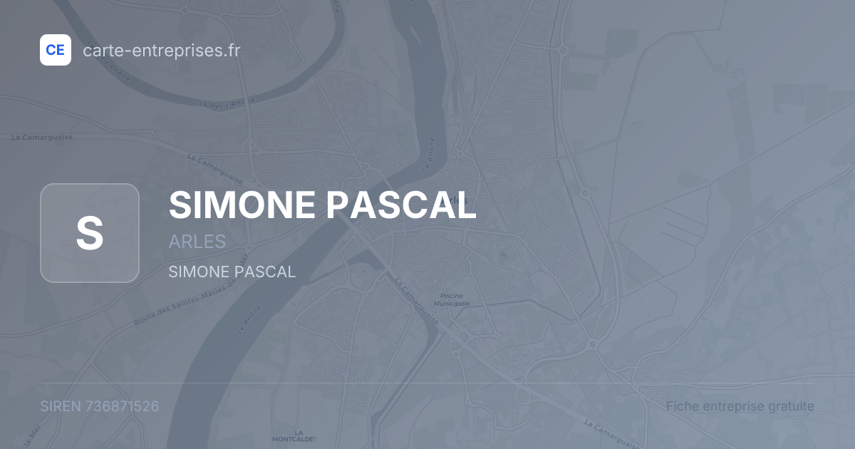 SIMONE PASCAL — 736871526 — fiche entreprise