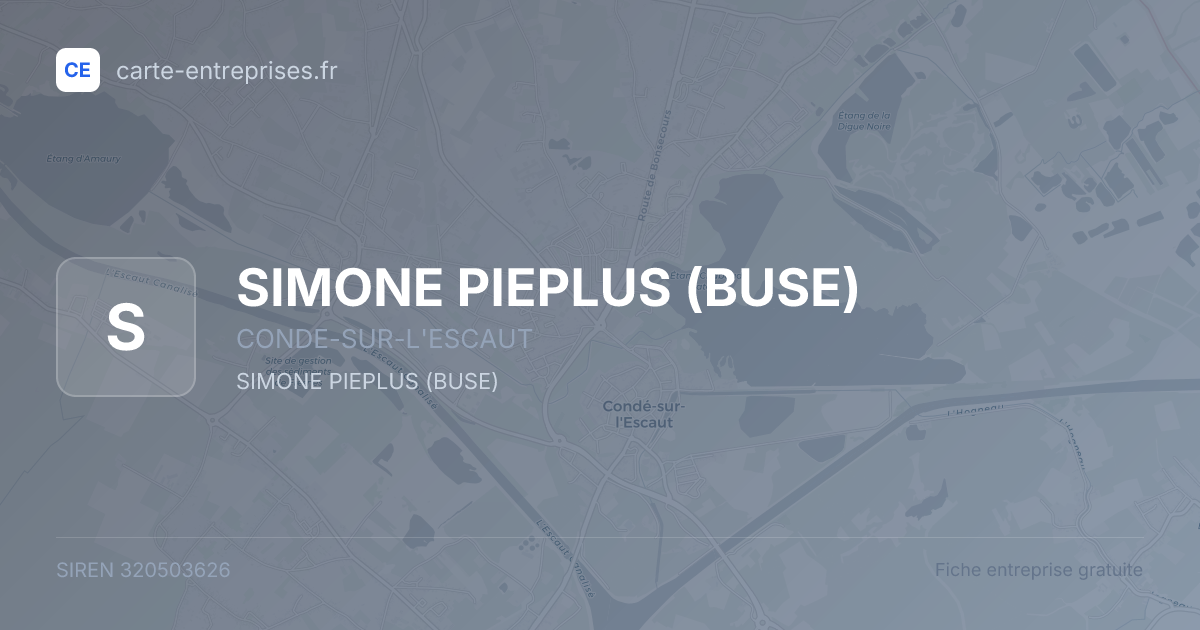 SIMONE PIEPLUS (BUSE) — 320503626 — fiche entreprise