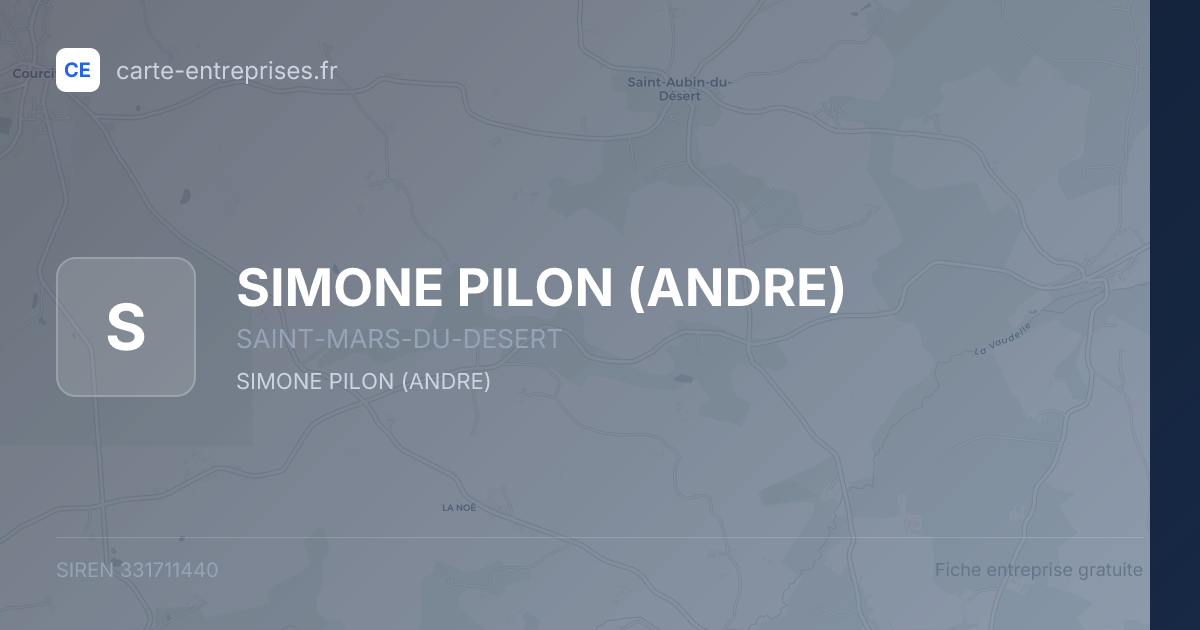SIMONE PILON (ANDRE) — 331711440 — fiche entreprise