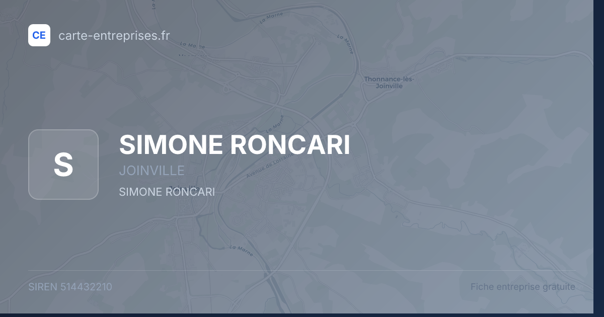 SIMONE RONCARI — 514432210 — fiche entreprise