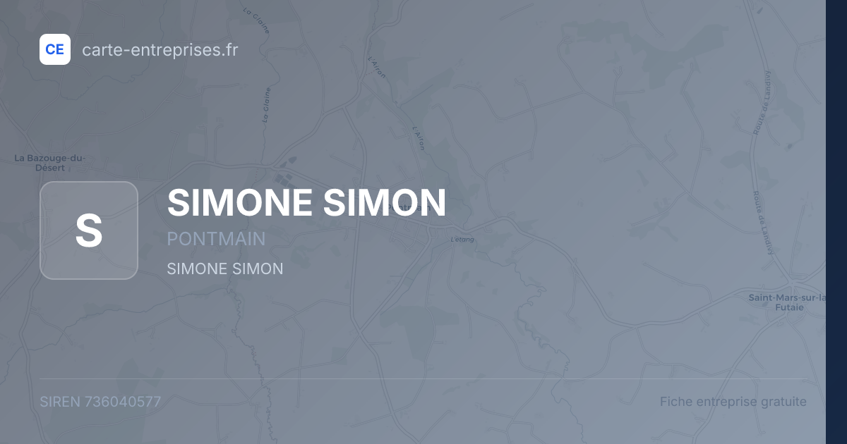SIMONE SIMON — 736040577 — fiche entreprise