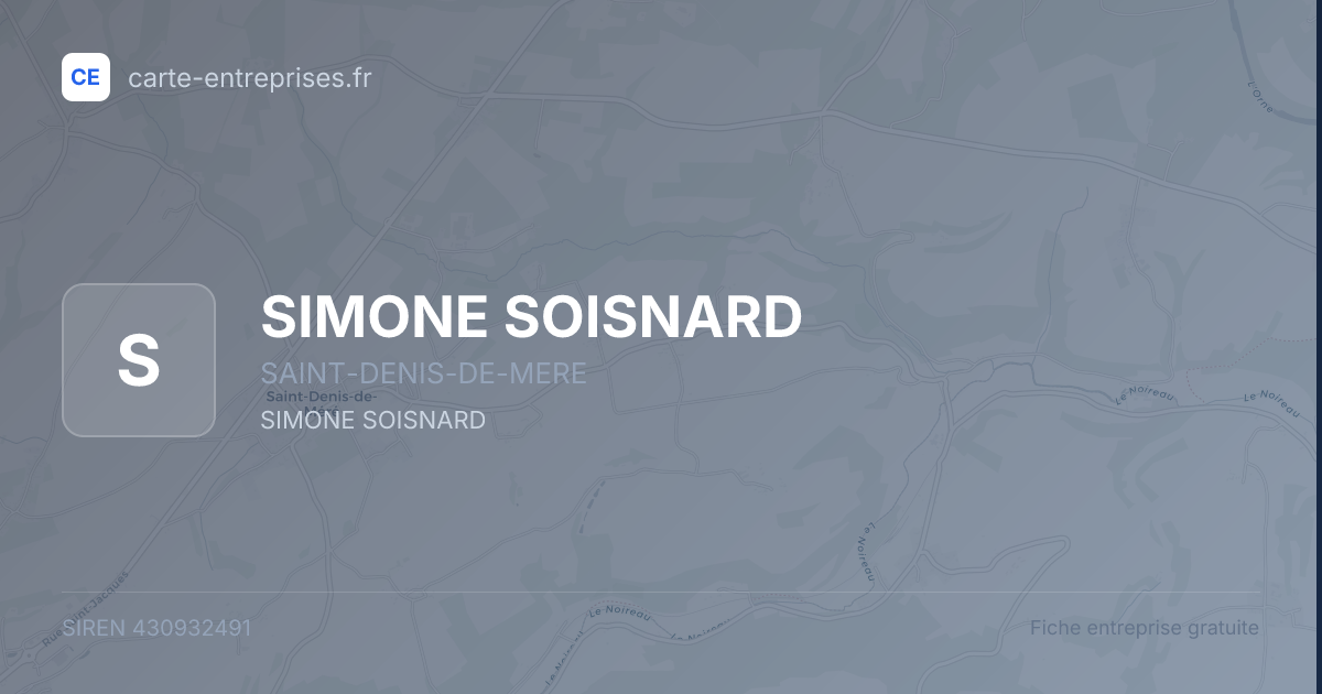 SIMONE SOISNARD — 430932491 — fiche entreprise