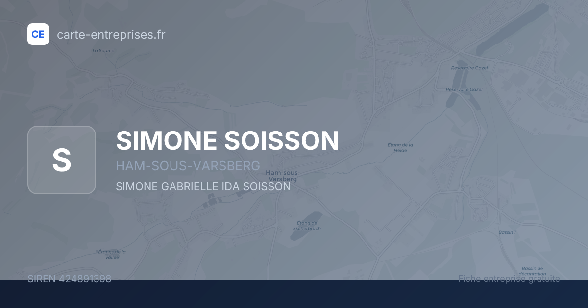 SIMONE SOISSON — 424891398 — fiche entreprise