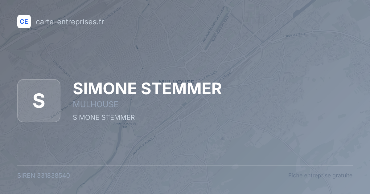 SIMONE STEMMER — 331838540 — fiche entreprise
