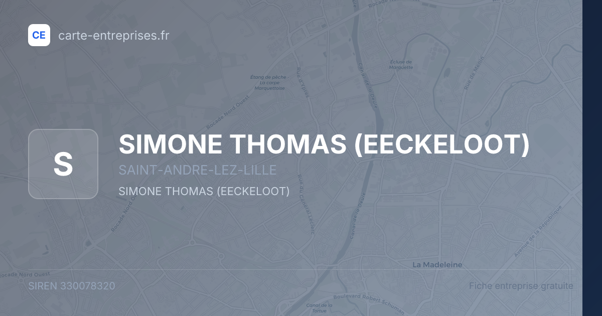 SIMONE THOMAS (EECKELOOT) — 330078320 — fiche entreprise