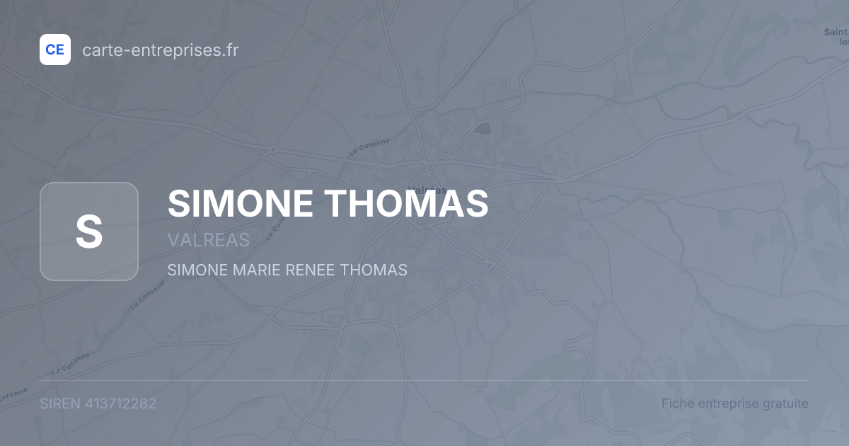 SIMONE THOMAS — 413712282 — fiche entreprise