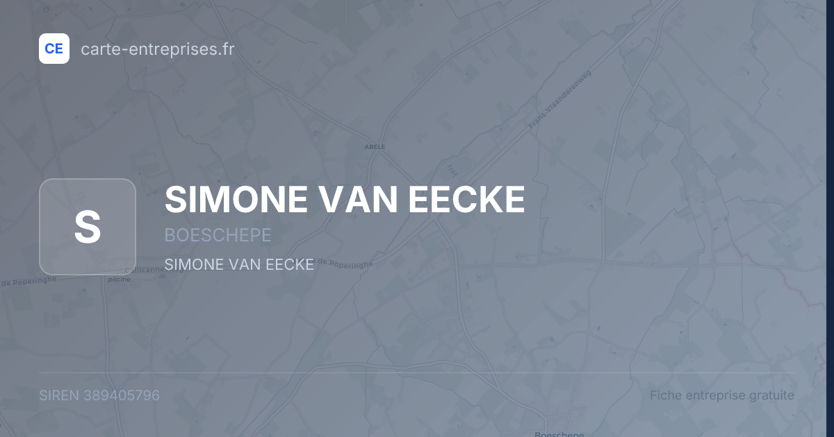 SIMONE VAN EECKE — 389405796 — fiche entreprise