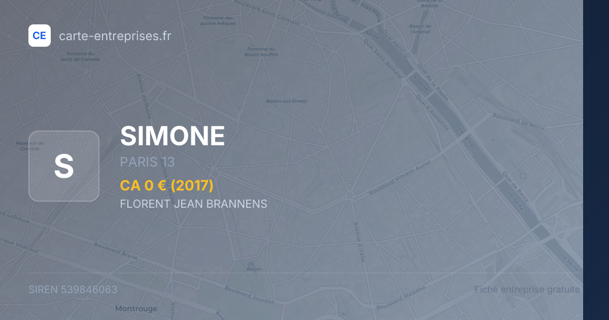 SIMONE — 539846063 — fiche entreprise