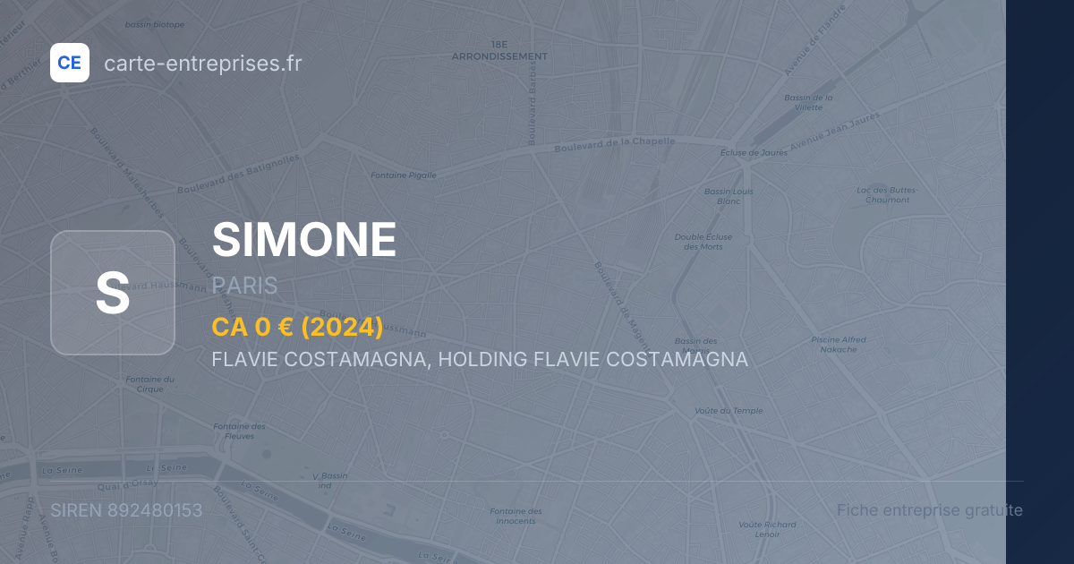 SIMONE — 892480153 — fiche entreprise