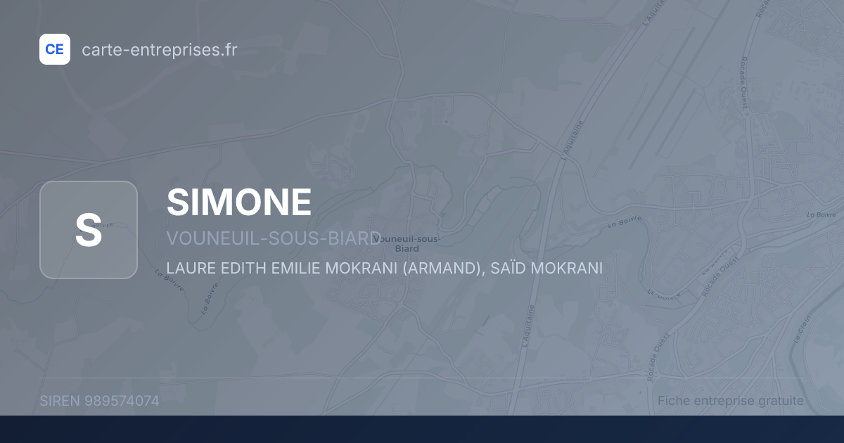 SIMONE — 989574074 — fiche entreprise