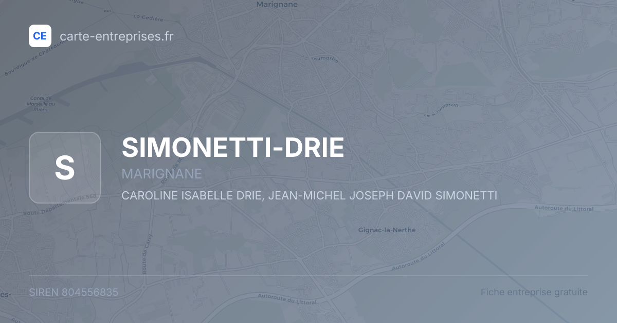 SIMONETTI-DRIE — 804556835 — fiche entreprise