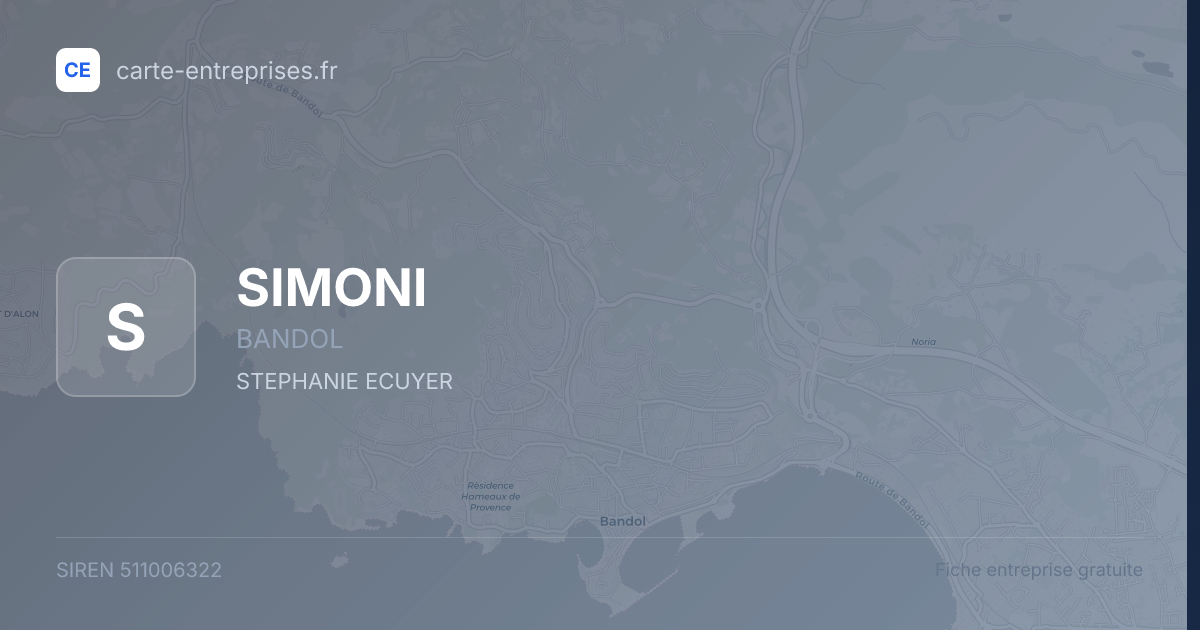SIMONI — 511006322 — fiche entreprise