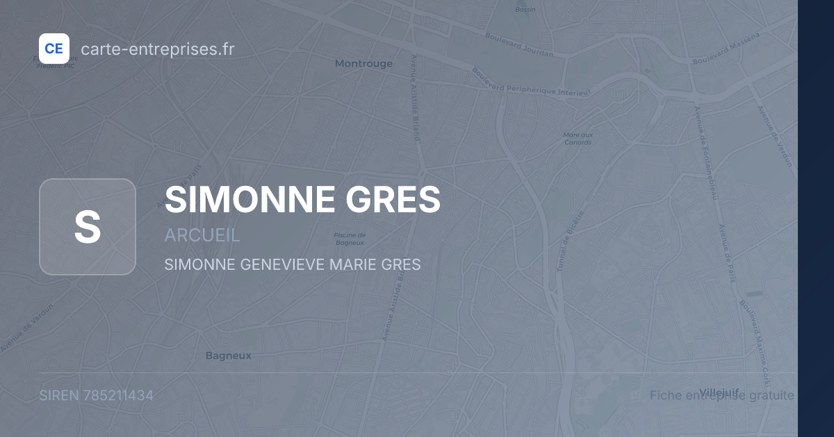 SIMONNE GRES — 785211434 — fiche entreprise