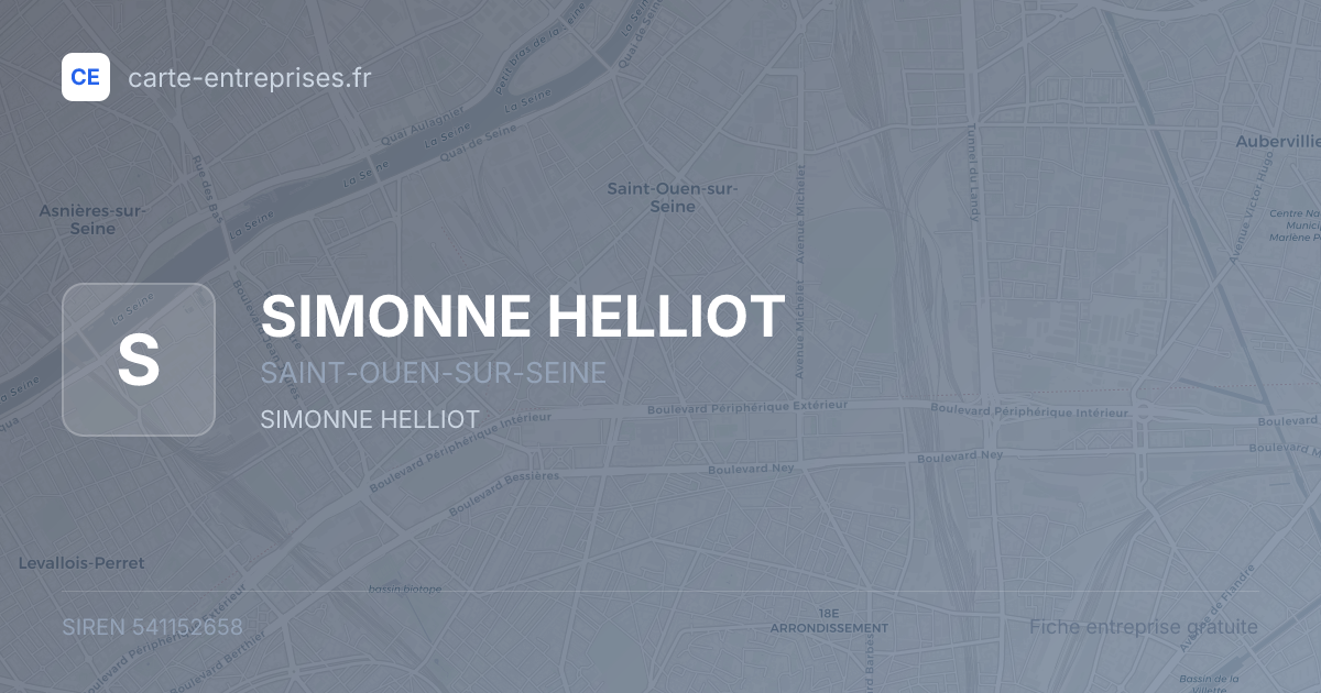 SIMONNE HELLIOT — 541152658 — fiche entreprise