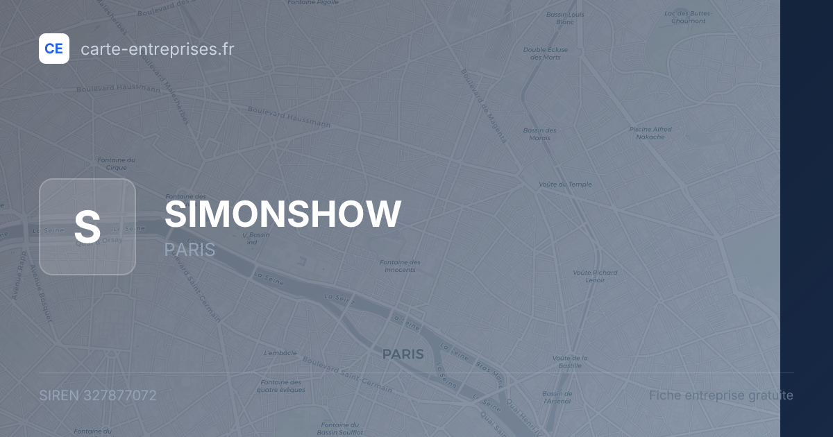 SIMONSHOW — 327877072 — fiche entreprise