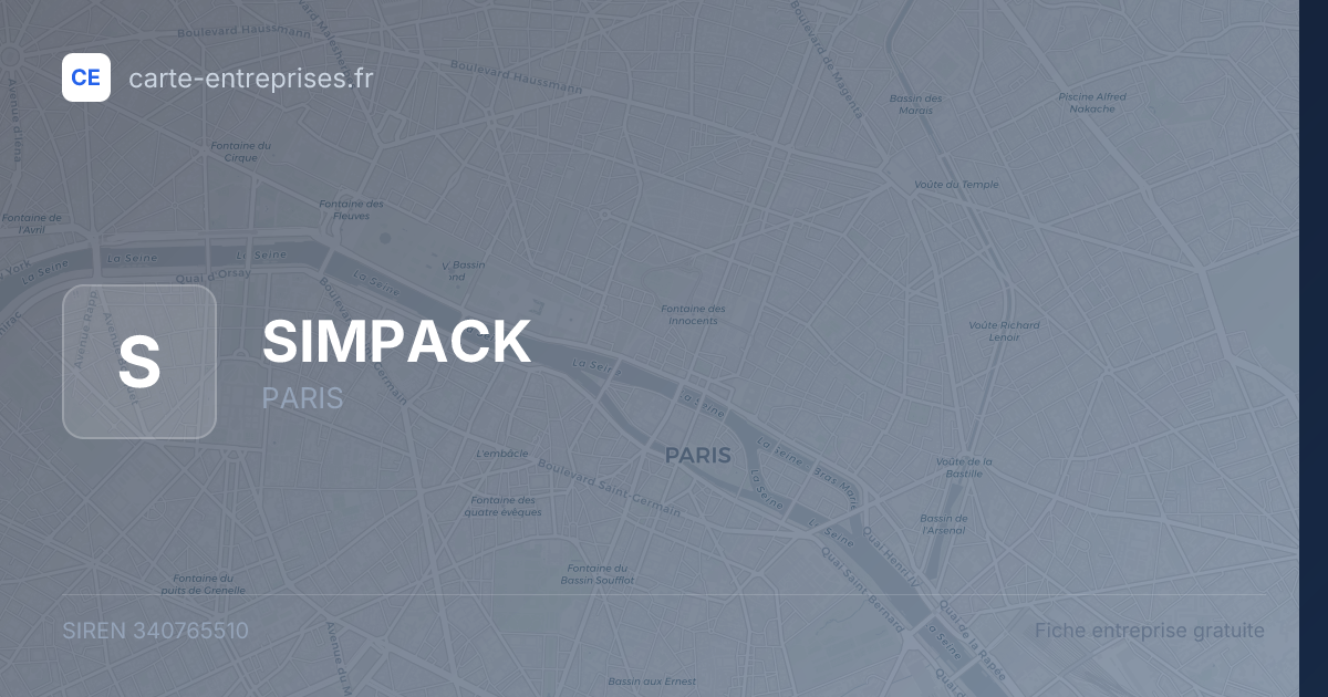 SIMPACK — 340765510 — fiche entreprise