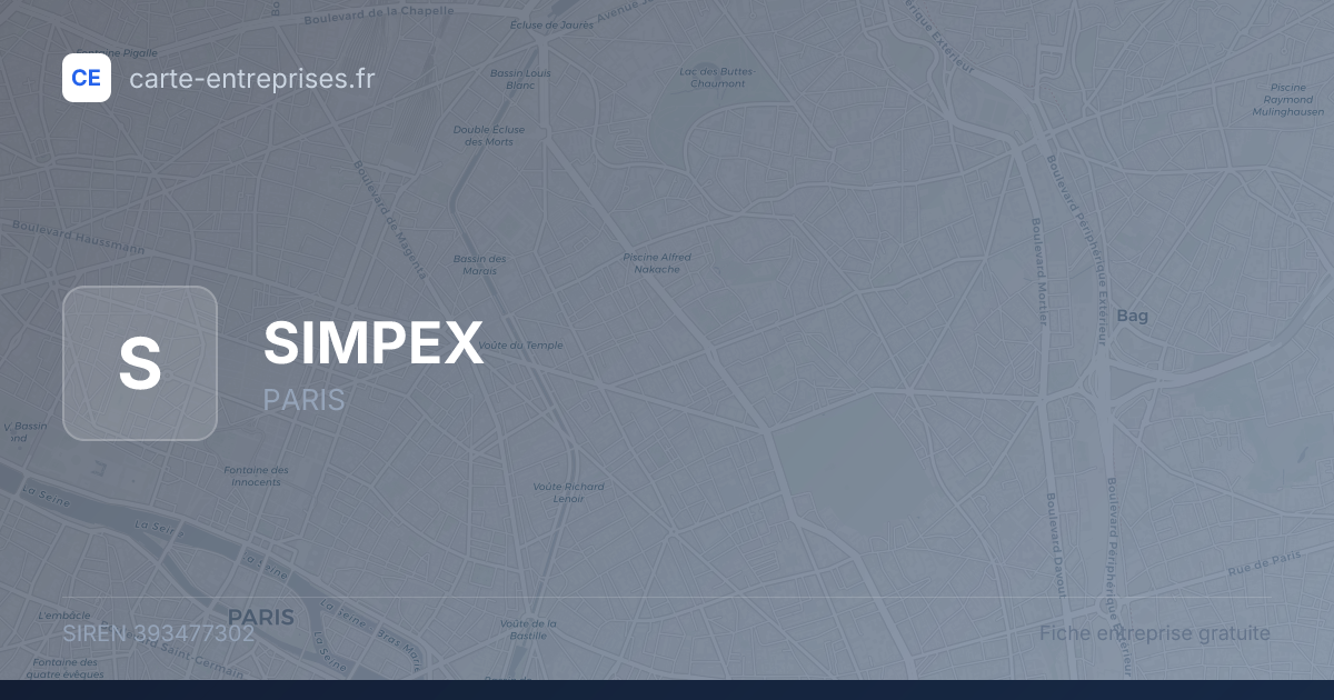 SIMPEX — 393477302 — fiche entreprise