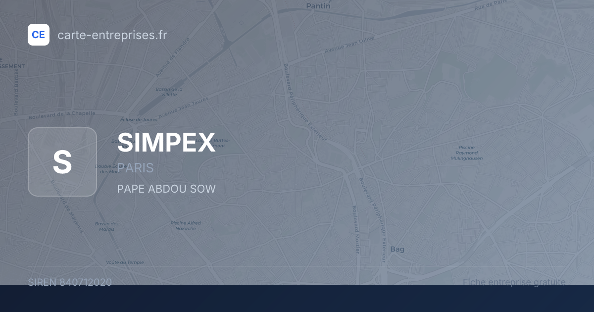 SIMPEX — 840712020 — fiche entreprise