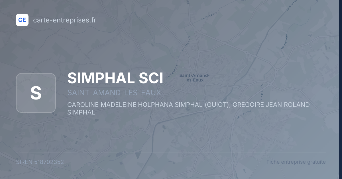 SIMPHAL SCI — 518702352 — fiche entreprise