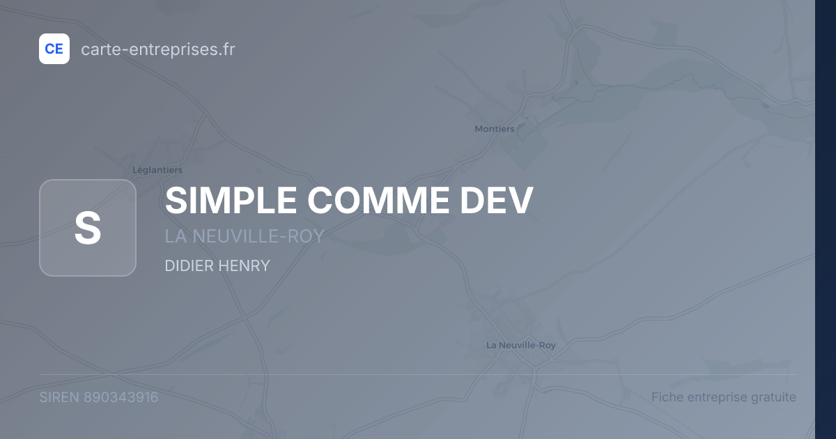 SIMPLE COMME DEV — 890343916 — fiche entreprise
