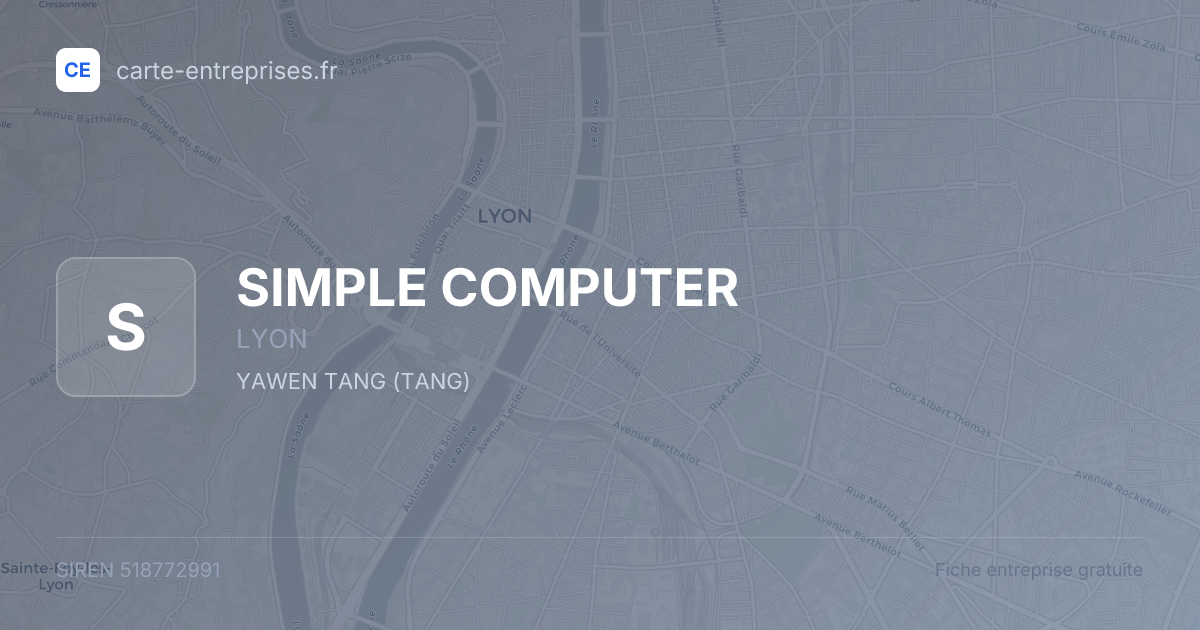 SIMPLE COMPUTER — 518772991 — fiche entreprise