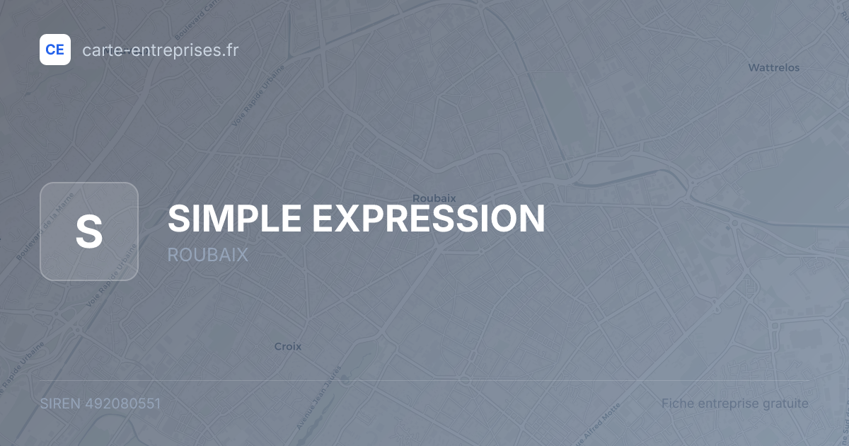 SIMPLE EXPRESSION — 492080551 — fiche entreprise