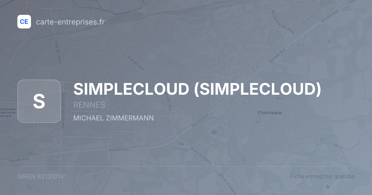 SIMPLECLOUD — 821310141 — fiche entreprise