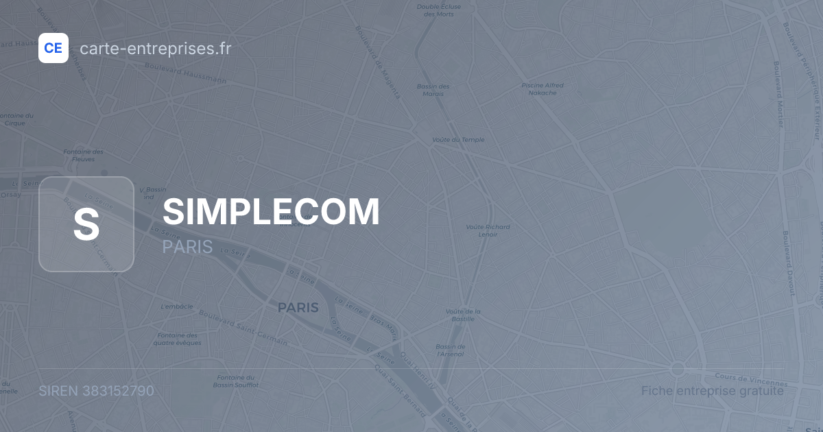 SIMPLECOM — 383152790 — fiche entreprise