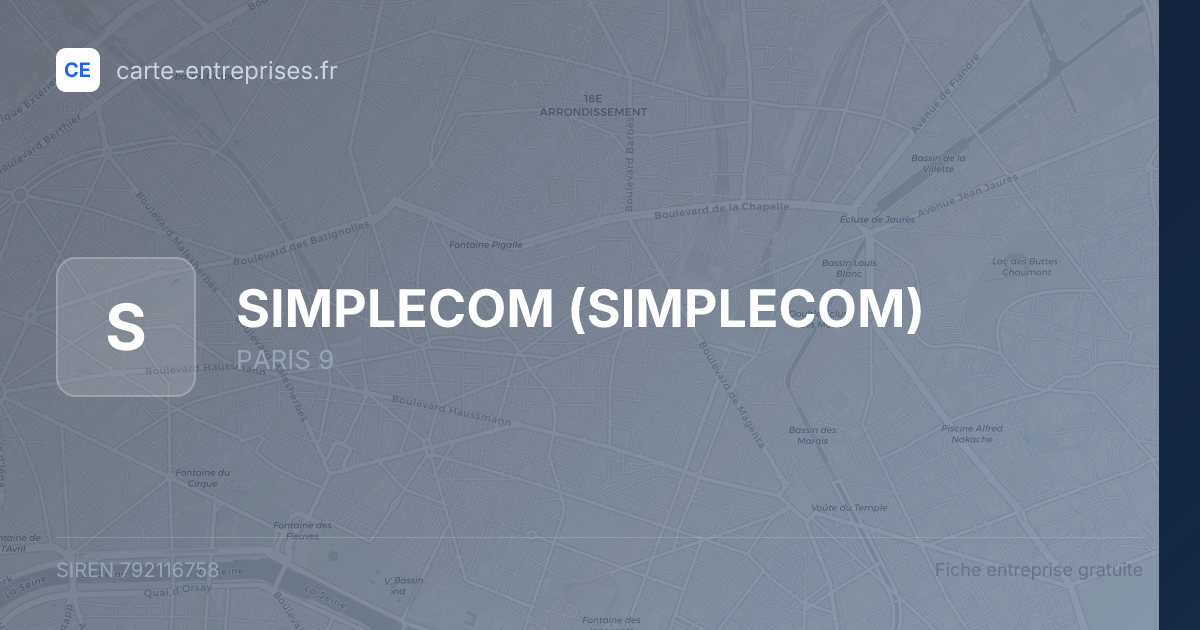 SIMPLECOM — 792116758 — fiche entreprise
