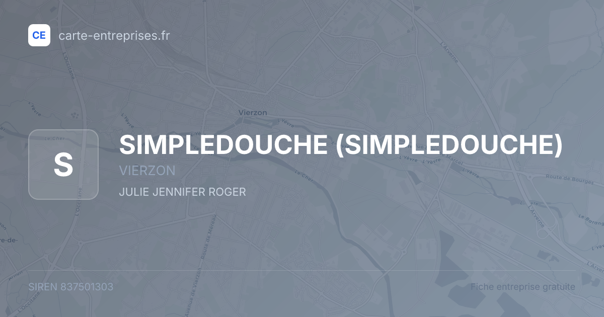 SIMPLEDOUCHE — 837501303 — fiche entreprise